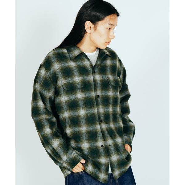 シャツ TOWNCRAFT / タウンクラフト WOOL CHECK LOOP COLLAR SHI...