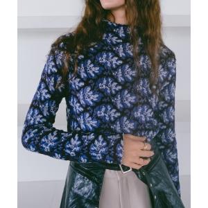 ニット セーター Leaf Jacquard Knit/リーフジャガードニット レディース