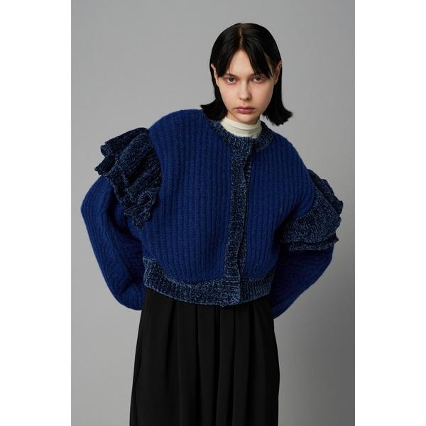 カーディガン Frill shoulder cardigan　　フリルショルダーカーディガン レディ...