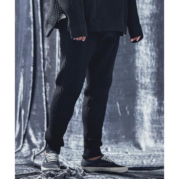 パンツ mp12732-Light yarn cable stitch knit pants ニット...