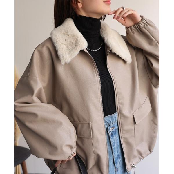 レザージャケット ライダース 新色追加「選べる2タイプ」フェイクレザーブルゾン/裾ドロスト付き調整可...