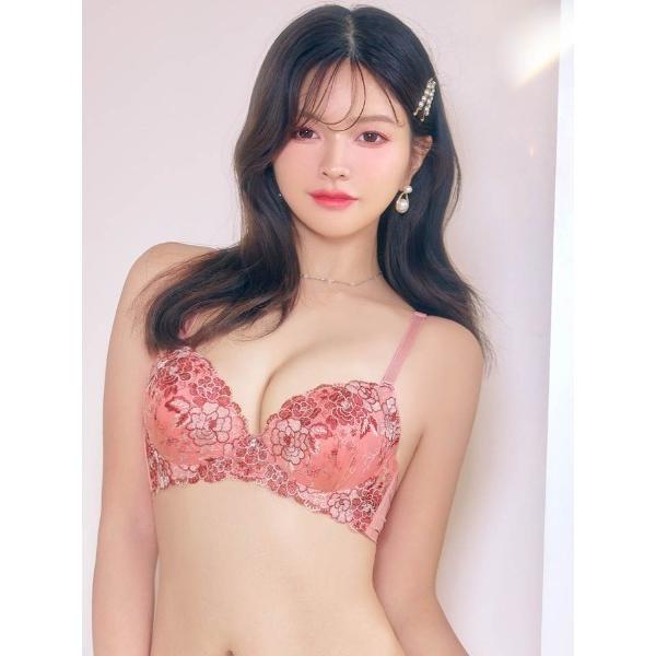 ブラジャー ショーツセット エレガント パステル ブルーム ブラジャー ＆ フルバック ショーツ セ...