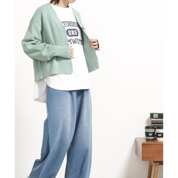 カーディガン コンフォートショートニットCD レディース