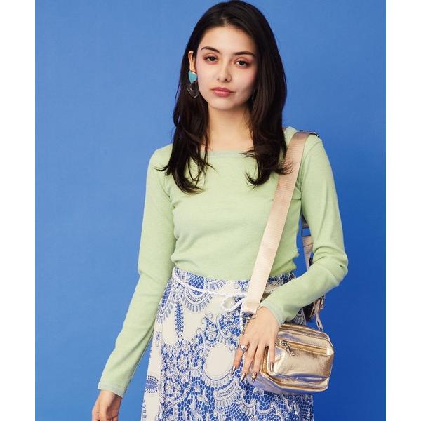 tシャツ 「FONT LAB」チュール×テレコラメカットソー レディース