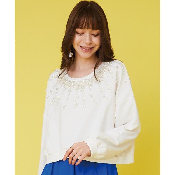 tシャツ 「BSB」パールデザインカットソー レディース