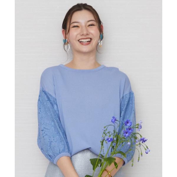 ニット セーター レーススリーブニット レディース