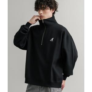 トレーナー スウェット 新色追加 KANGOL カンゴール 別注コラボ 裏起毛ロゴ刺繍ハーフジップ メンズ レディース