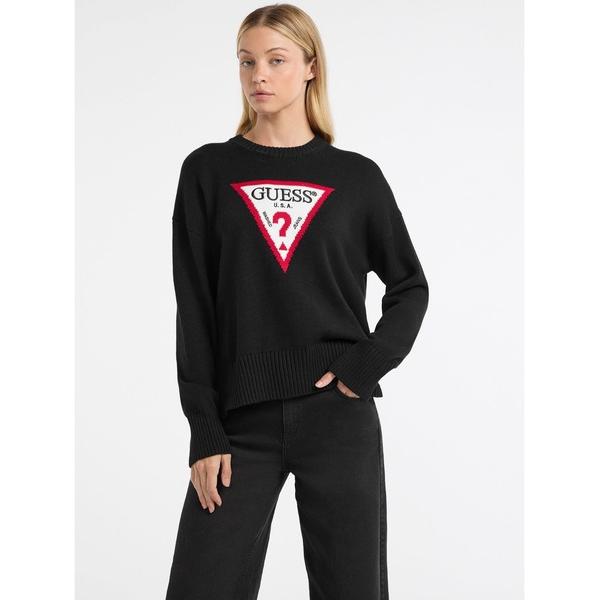 ニット セーター GUESS JEANS Ls Cn Big Triangle Sweater ロゴ...