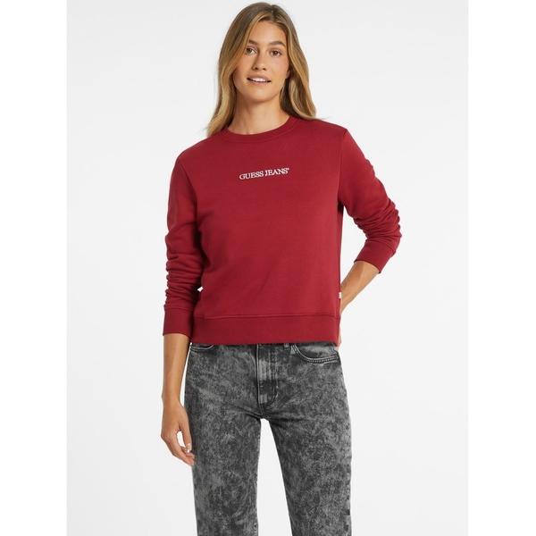 トレーナー スウェット GUESS JEANS Cn Reg Logo Emb Sweat トップス...