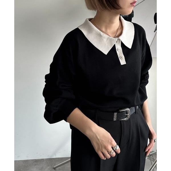 ニット セーター ポロニット レディース メンズ