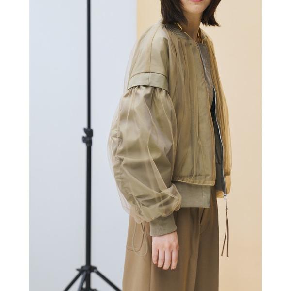 ブルゾン アウター tulle layered MA-1 レディース