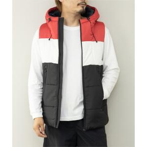 ダウンベスト ベスト デュスポ中綿切替フーデッドベスト メンズ レディース