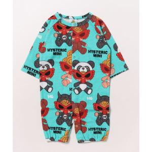 Hysteric Mini テディ　総柄　ロンパ　水色 HYSTERIC MINI ベビー服 ロンパース MY FIRST 「BLACK LABEL