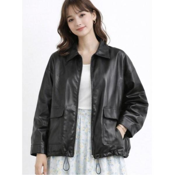 ブルゾン アウター PUレザーWZIPジャケット レディース メンズ