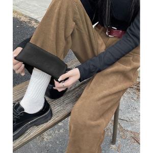スラックス パンツ 「サイズ展開あり」 あったかいのに美脚見せ。裏起毛 コーデュロイ スラックス パンツ レディース