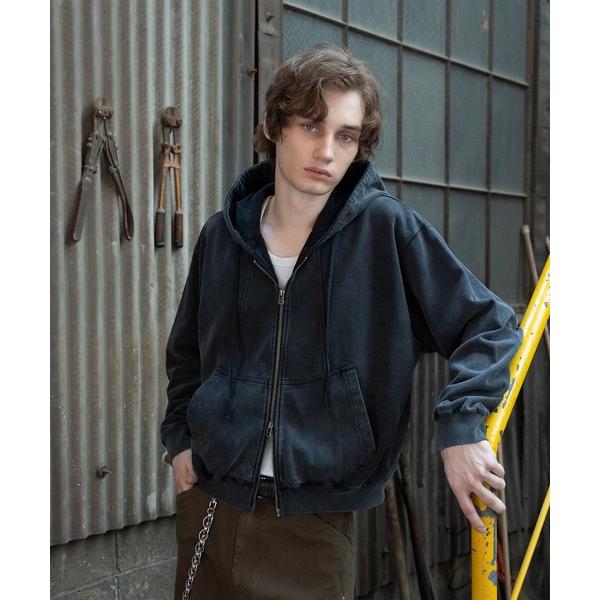 パーカー West Side Modern Vintage Like Double Zip Wash...