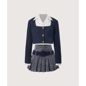 セットアップ ツイードスタイルジャケットセットアップ Tweed Style Jacket Set-Up レディース