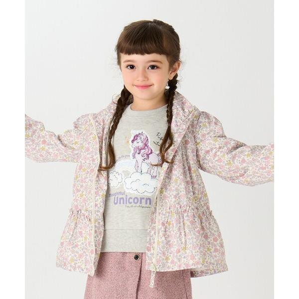 ブルゾン アウター SHIPS Colors:80〜130cm /フラワープリント ジップフード ブ...