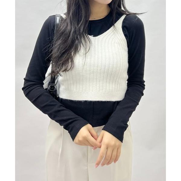 キャミソール ニットビスチェ