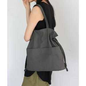 トートバッグ 撥水加工ナイロン巾着トートバッグ レディース