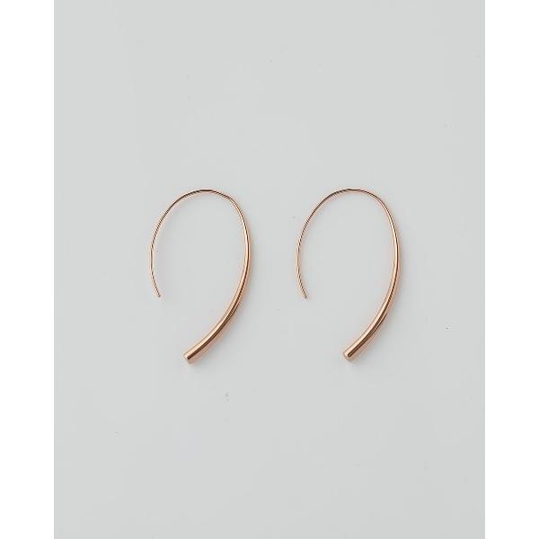 ピアス カーブデザインシンプルピアス レディース