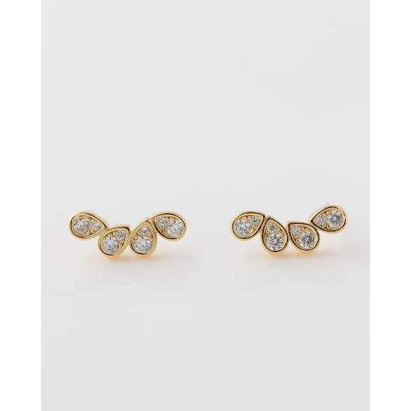 ピアス ドロップモチーフ4連ピアス レディース