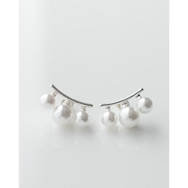 ピアス 3連パールミニピアス レディース