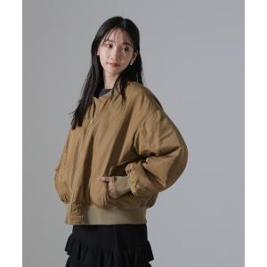 ブルゾン アウター バックギャザーMA-1ブルゾン レディース