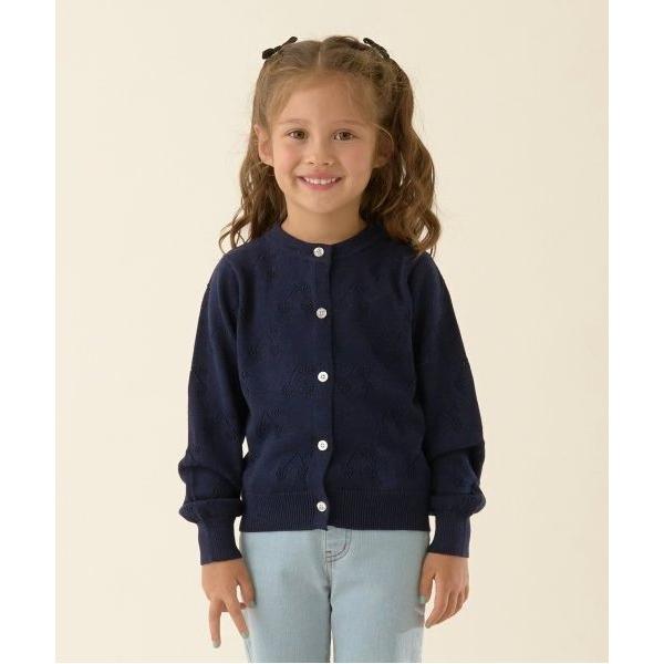 カーディガン  チェリー柄編みカーディガン キッズ 子供服 女の子