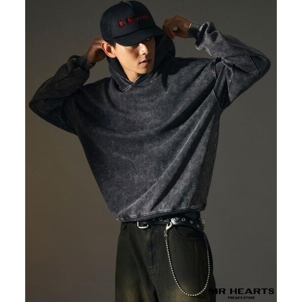 パーカー 限定展開 MR HEARTS/ミスターハーツ CHEMICAL WASH SWEATSHI...
