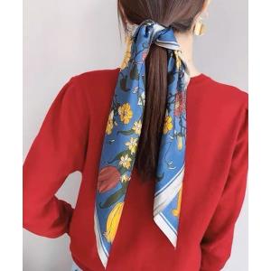 スカーフ バンダナ ボタニカル・フラワー モチー...の商品画像