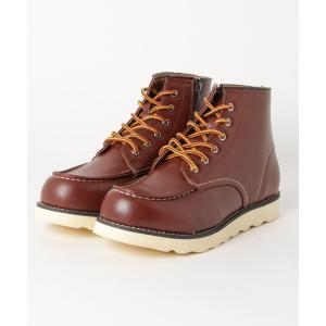 ブーツ モカシントゥーワークブーツ　サイドジップ付き (替えヒモ付き) Bracciano/ブラッチャーノ メンズ