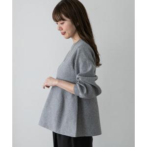 ニット セーター ペプラムニットプルオーバー レディース