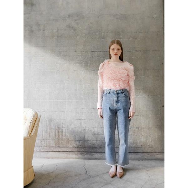 ジーンズ デニム デニムパンツ cutoff tapered denim レディース