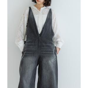 ワンピース Vネックデニムサロペット