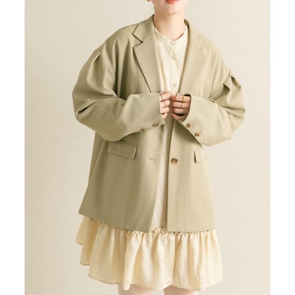 コート アウター ショルダータックBIGジャケット レディース