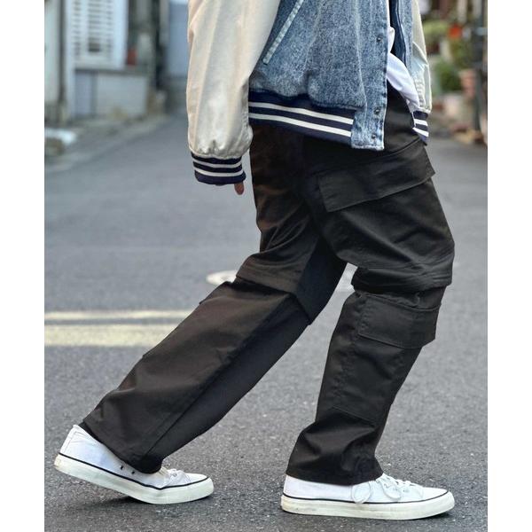 ワイドパンツ カーゴパンツ 「NOBLE PRODUCT」8ポケット2WAYカーゴパンツ メンズ レ...
