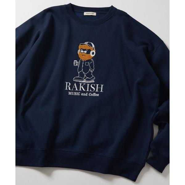 トレーナー スウェット 限定展開 ビッグシルエット フロント刺繍 クルーネック スウェット / RA...