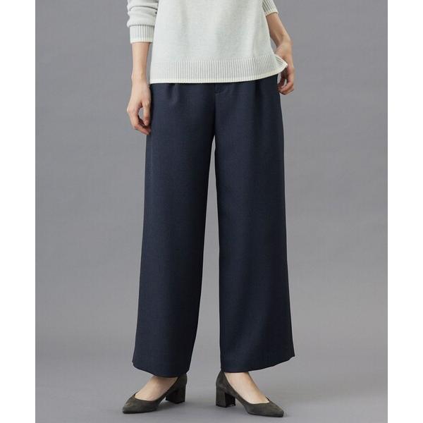パンツ 「洗える」TUMUGITOピンヘッド ワイド パンツ レディース
