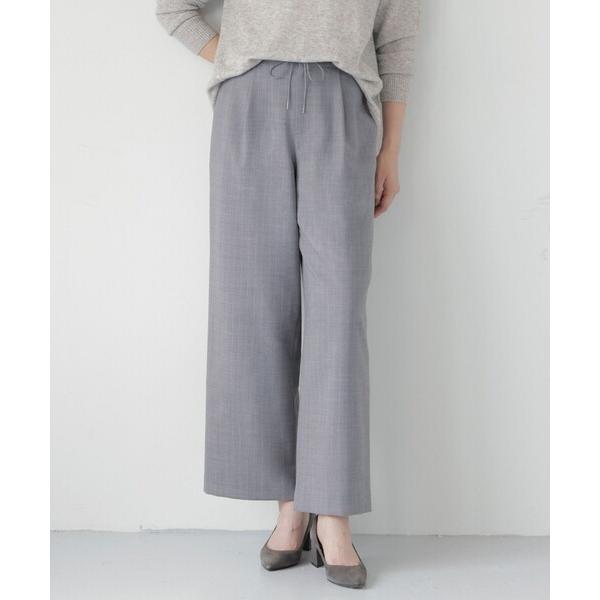 パンツ 「洗える」サイロウォッシャブル2wayストライプ ワイド パンツ レディース
