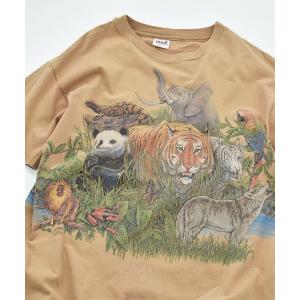 tシャツ 「ヴィンテージ古着」90’s SIGNALS ZOO アニマルプリントTシャツ USA製 メンズ レディース