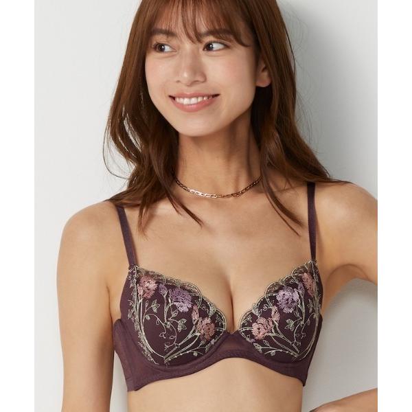 ブラジャー 「気分を上げる大胆ローズ」「軽い付け心地できゅっと盛れ」きゅっと寄せブラ ロージーパラダ...