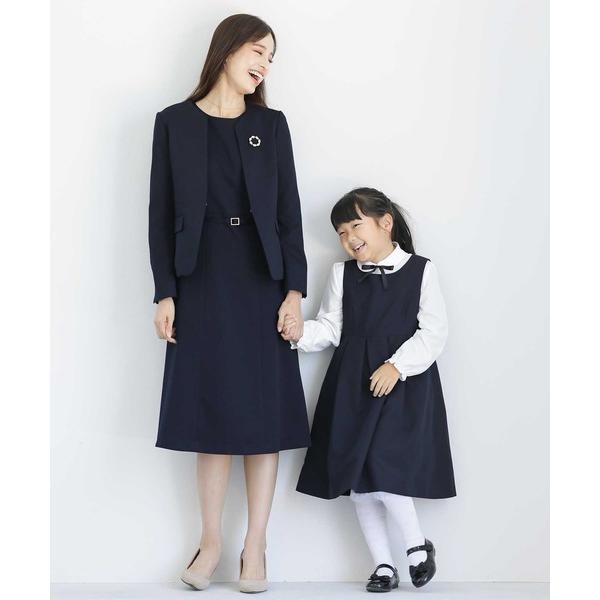 スーツ 「洗えるフォーマル！洗濯機で洗える！ストレッチ！」ウーリッシュ・カラーレスジャケット（総裏地...