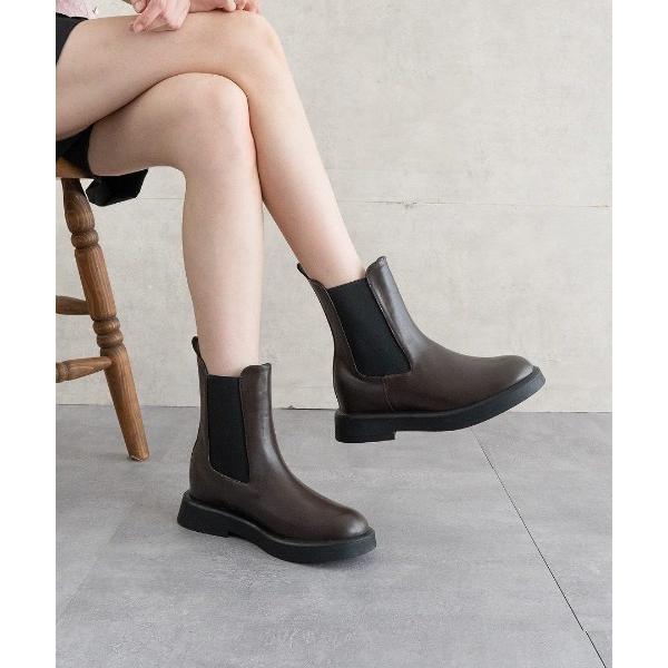 ブーツ サイドゴアジョッキ―ショートブーツ レディース
