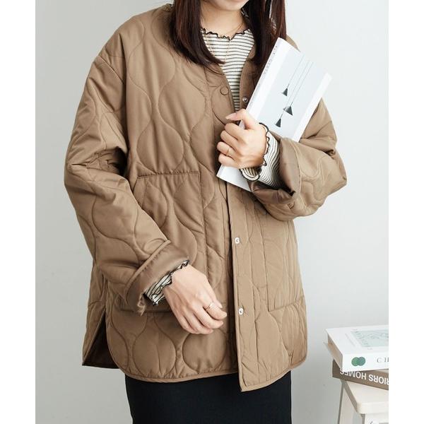 ダウンコート ダウンジャケット 中わたキルティングエアージャケット レディース