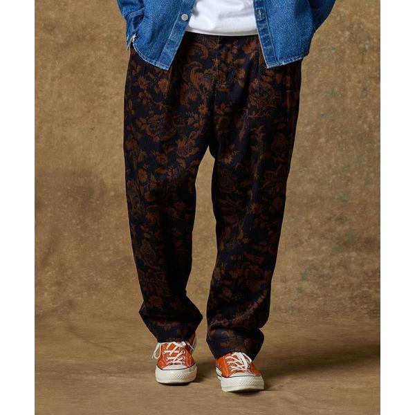 パンツ mp12861-Routine Frower Pattern Corduroy Pants ...