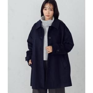 ステンカラーコート コート ウール混ビーバー　ステンカラーコート レディース