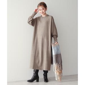 ワンピース クルーネックニットワンピースの商品画像