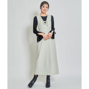 ジャンパースカート リボン付きジャンスカの商品画像