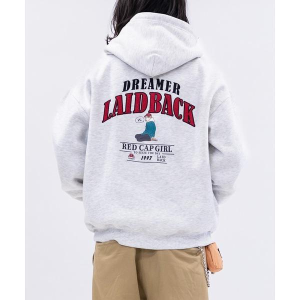 パーカー 「a-r」「Red Cap Girl/レッドキャップガール」裏起毛 バックイラスト刺繍 ル...